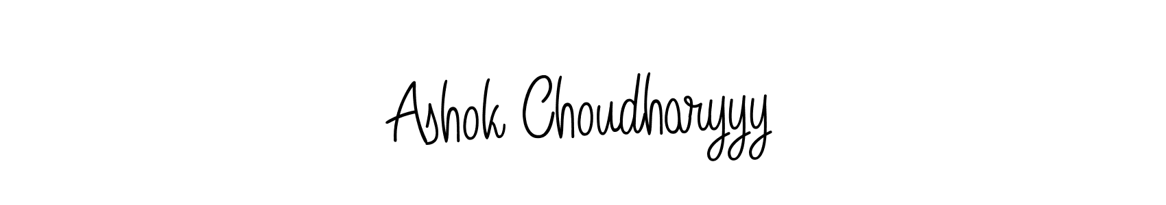 Design your own signature with our free online signature maker. With this signature software, you can create a handwritten (Angelique-Rose-font-FFP) signature for name Ashok Choudharyyy. Ashok Choudharyyy signature style 5 images and pictures png