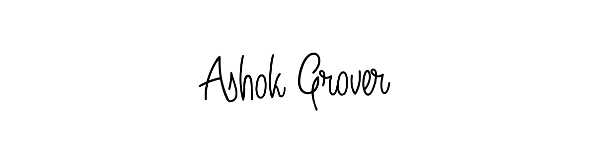 Use a signature maker to create a handwritten signature online. With this signature software, you can design (Angelique-Rose-font-FFP) your own signature for name Ashok Grover. Ashok Grover signature style 5 images and pictures png