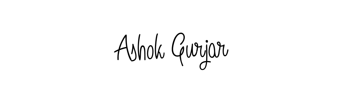 Ashok Gurjar stylish signature style. Best Handwritten Sign (Angelique-Rose-font-FFP) for my name. Handwritten Signature Collection Ideas for my name Ashok Gurjar. Ashok Gurjar signature style 5 images and pictures png