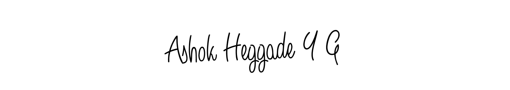 Design your own signature with our free online signature maker. With this signature software, you can create a handwritten (Angelique-Rose-font-FFP) signature for name Ashok Heggade Y G. Ashok Heggade Y G signature style 5 images and pictures png