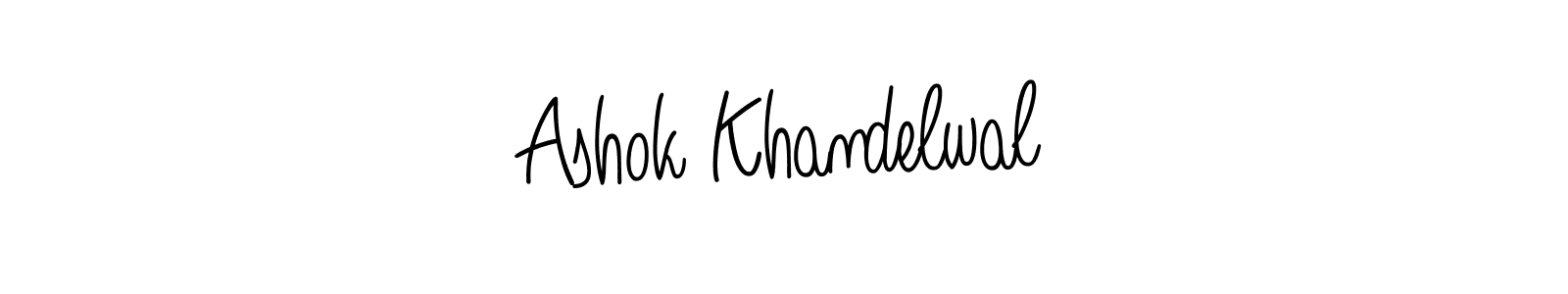 Use a signature maker to create a handwritten signature online. With this signature software, you can design (Angelique-Rose-font-FFP) your own signature for name Ashok Khandelwal. Ashok Khandelwal signature style 5 images and pictures png