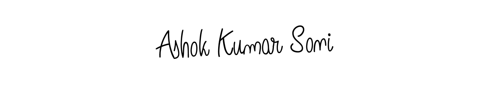 Design your own signature with our free online signature maker. With this signature software, you can create a handwritten (Angelique-Rose-font-FFP) signature for name Ashok Kumar Soni. Ashok Kumar Soni signature style 5 images and pictures png
