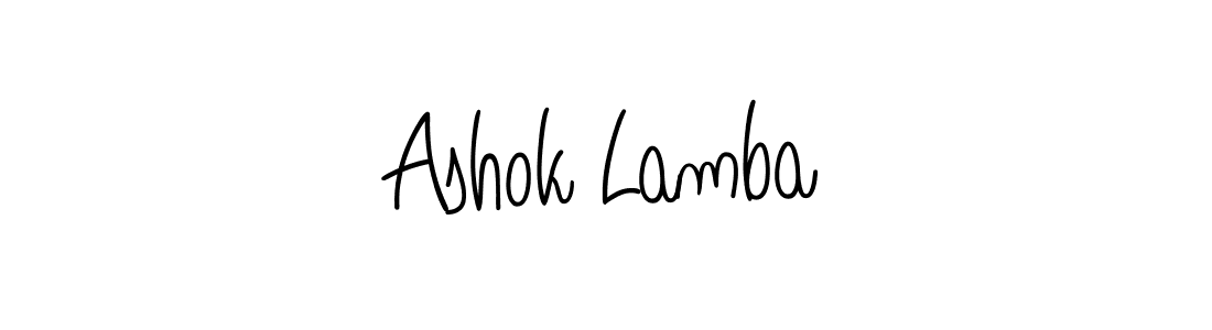 Design your own signature with our free online signature maker. With this signature software, you can create a handwritten (Angelique-Rose-font-FFP) signature for name Ashok Lamba. Ashok Lamba signature style 5 images and pictures png