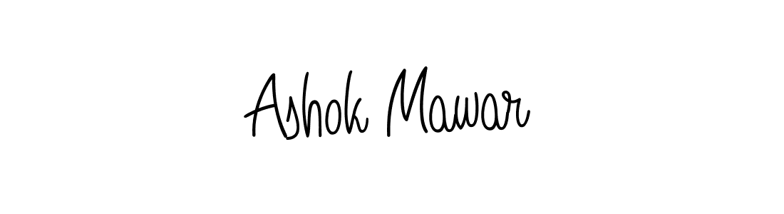 How to make Ashok Mawar name signature. Use Angelique-Rose-font-FFP style for creating short signs online. This is the latest handwritten sign. Ashok Mawar signature style 5 images and pictures png