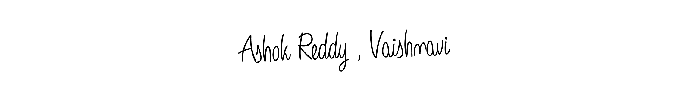 Design your own signature with our free online signature maker. With this signature software, you can create a handwritten (Angelique-Rose-font-FFP) signature for name Ashok Reddy , Vaishnavi. Ashok Reddy , Vaishnavi signature style 5 images and pictures png