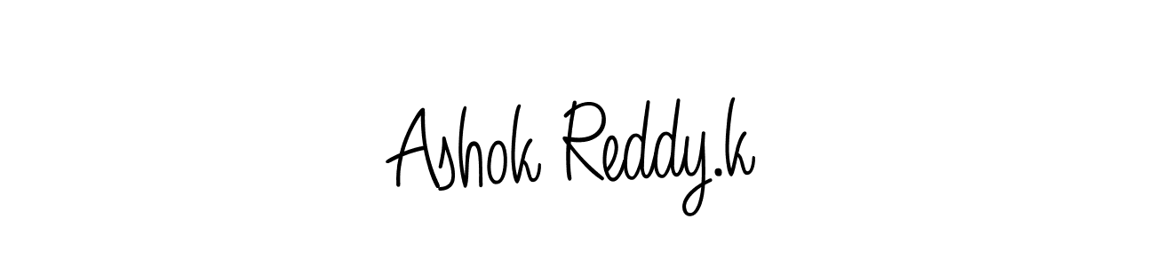 Create a beautiful signature design for name Ashok Reddy.k. With this signature (Angelique-Rose-font-FFP) fonts, you can make a handwritten signature for free. Ashok Reddy.k signature style 5 images and pictures png