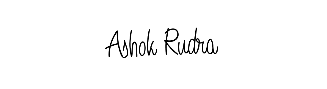 Ashok Rudra stylish signature style. Best Handwritten Sign (Angelique-Rose-font-FFP) for my name. Handwritten Signature Collection Ideas for my name Ashok Rudra. Ashok Rudra signature style 5 images and pictures png