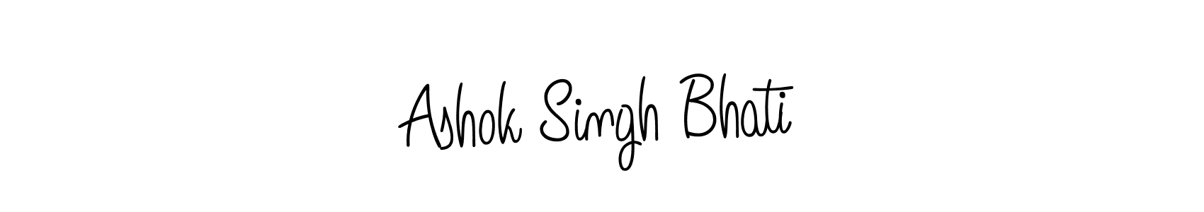 Make a beautiful signature design for name Ashok Singh Bhati. With this signature (Angelique-Rose-font-FFP) style, you can create a handwritten signature for free. Ashok Singh Bhati signature style 5 images and pictures png