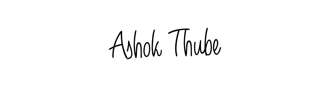 How to make Ashok Thube name signature. Use Angelique-Rose-font-FFP style for creating short signs online. This is the latest handwritten sign. Ashok Thube signature style 5 images and pictures png