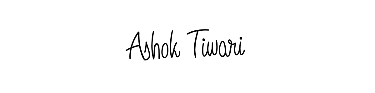 How to make Ashok Tiwari name signature. Use Angelique-Rose-font-FFP style for creating short signs online. This is the latest handwritten sign. Ashok Tiwari signature style 5 images and pictures png