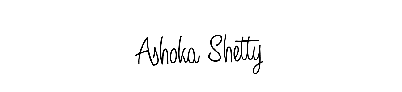 You should practise on your own different ways (Angelique-Rose-font-FFP) to write your name (Ashoka Shetty) in signature. don't let someone else do it for you. Ashoka Shetty signature style 5 images and pictures png