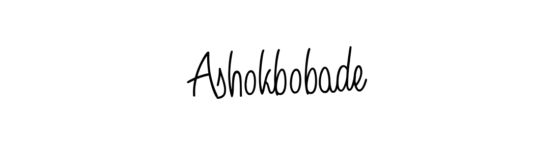 The best way (Angelique-Rose-font-FFP) to make a short signature is to pick only two or three words in your name. The name Ashokbobade include a total of six letters. For converting this name. Ashokbobade signature style 5 images and pictures png