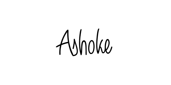 Design your own signature with our free online signature maker. With this signature software, you can create a handwritten (Angelique-Rose-font-FFP) signature for name Ashoke. Ashoke signature style 5 images and pictures png