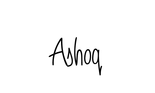 Use a signature maker to create a handwritten signature online. With this signature software, you can design (Angelique-Rose-font-FFP) your own signature for name Ashoq. Ashoq signature style 5 images and pictures png