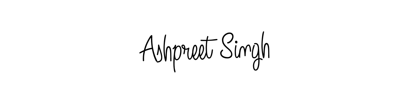 The best way (Angelique-Rose-font-FFP) to make a short signature is to pick only two or three words in your name. The name Ashpreet Singh include a total of six letters. For converting this name. Ashpreet Singh signature style 5 images and pictures png