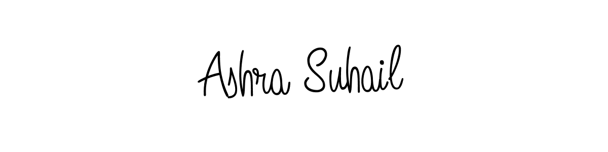 Also we have Ashra Suhail name is the best signature style. Create professional handwritten signature collection using Angelique-Rose-font-FFP autograph style. Ashra Suhail signature style 5 images and pictures png