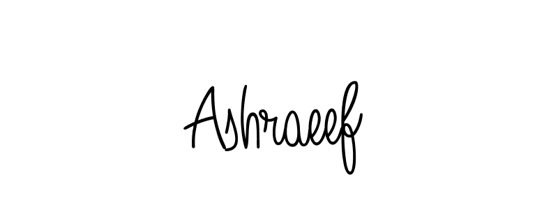 You should practise on your own different ways (Angelique-Rose-font-FFP) to write your name (Ashraeef) in signature. don't let someone else do it for you. Ashraeef signature style 5 images and pictures png
