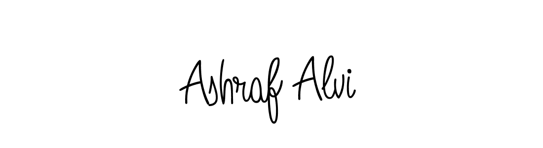 Design your own signature with our free online signature maker. With this signature software, you can create a handwritten (Angelique-Rose-font-FFP) signature for name Ashraf Alvi. Ashraf Alvi signature style 5 images and pictures png