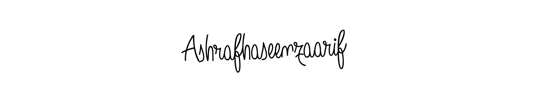 The best way (Angelique-Rose-font-FFP) to make a short signature is to pick only two or three words in your name. The name Ashrafhaseenzaarif include a total of six letters. For converting this name. Ashrafhaseenzaarif signature style 5 images and pictures png