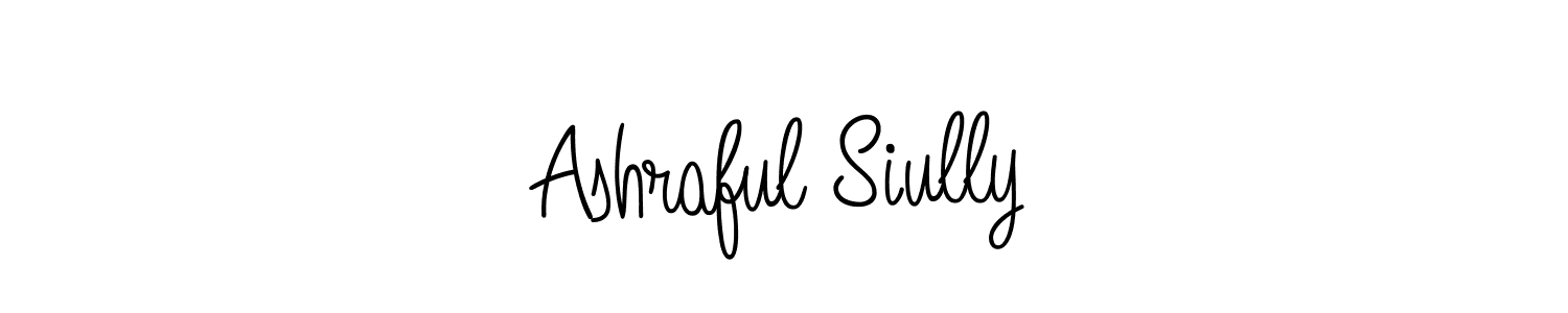 How to make Ashraful Siully signature? Angelique-Rose-font-FFP is a professional autograph style. Create handwritten signature for Ashraful Siully name. Ashraful Siully signature style 5 images and pictures png