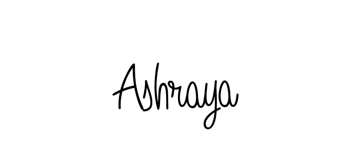 You should practise on your own different ways (Angelique-Rose-font-FFP) to write your name (Ashraya) in signature. don't let someone else do it for you. Ashraya signature style 5 images and pictures png