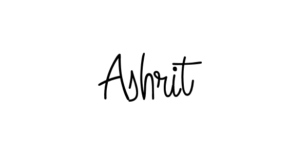 Design your own signature with our free online signature maker. With this signature software, you can create a handwritten (Angelique-Rose-font-FFP) signature for name Ashrit. Ashrit signature style 5 images and pictures png