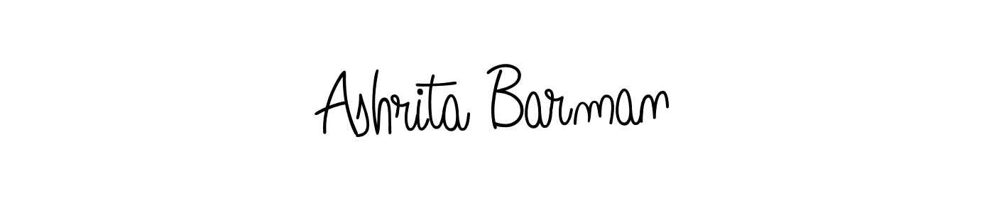 The best way (Angelique-Rose-font-FFP) to make a short signature is to pick only two or three words in your name. The name Ashrita Barman include a total of six letters. For converting this name. Ashrita Barman signature style 5 images and pictures png