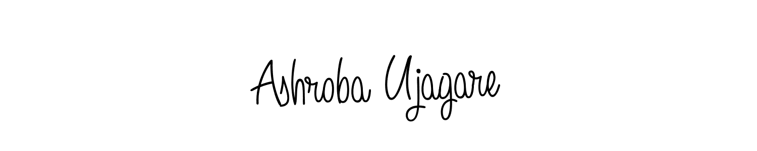 Ashroba Ujagare stylish signature style. Best Handwritten Sign (Angelique-Rose-font-FFP) for my name. Handwritten Signature Collection Ideas for my name Ashroba Ujagare. Ashroba Ujagare signature style 5 images and pictures png