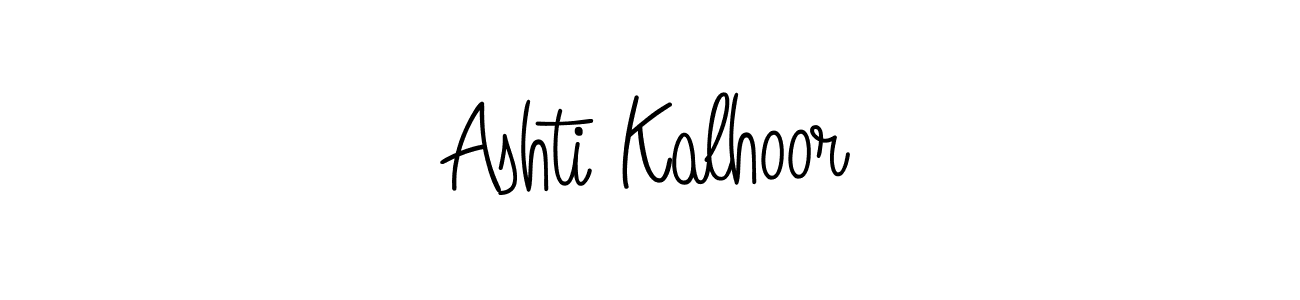 How to make Ashti Kalhoor signature? Angelique-Rose-font-FFP is a professional autograph style. Create handwritten signature for Ashti Kalhoor name. Ashti Kalhoor signature style 5 images and pictures png