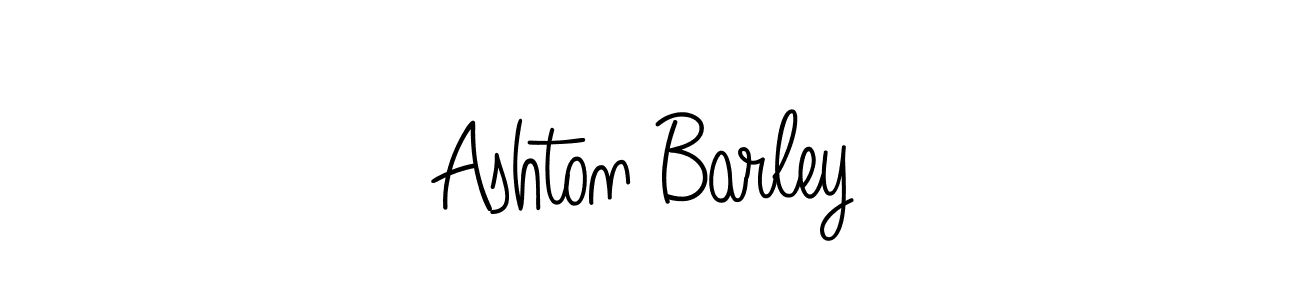 You should practise on your own different ways (Angelique-Rose-font-FFP) to write your name (Ashton Barley) in signature. don't let someone else do it for you. Ashton Barley signature style 5 images and pictures png