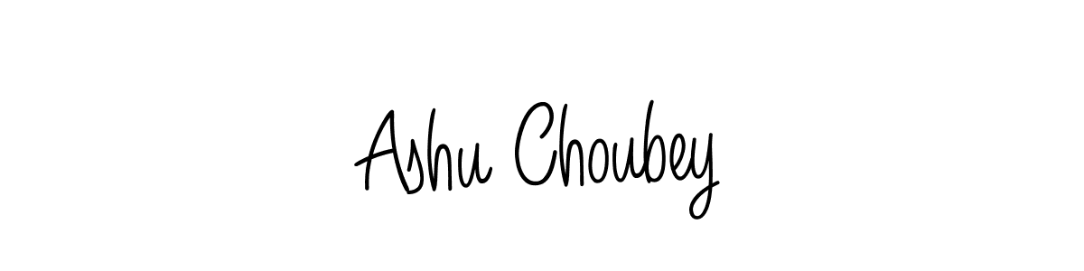 How to make Ashu Choubey name signature. Use Angelique-Rose-font-FFP style for creating short signs online. This is the latest handwritten sign. Ashu Choubey signature style 5 images and pictures png