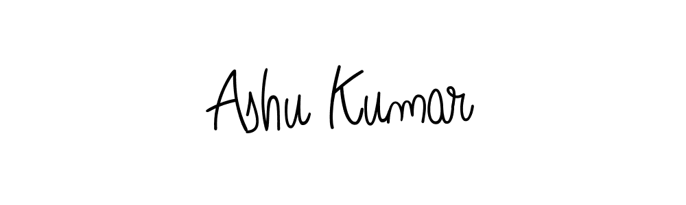 You should practise on your own different ways (Angelique-Rose-font-FFP) to write your name (Ashu Kumar) in signature. don't let someone else do it for you. Ashu Kumar signature style 5 images and pictures png