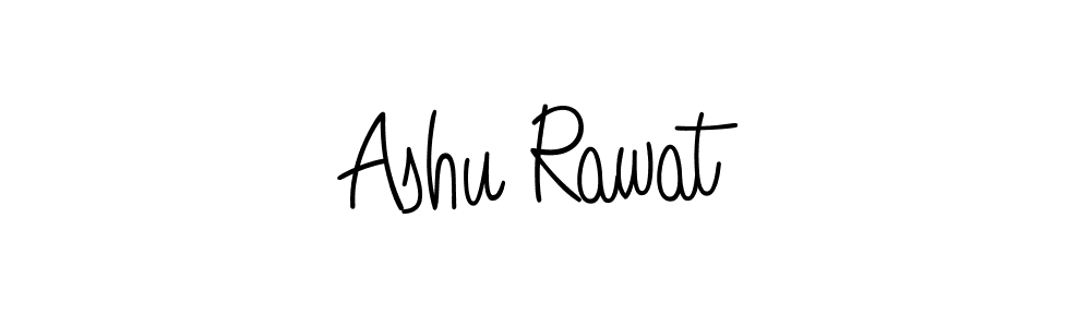Use a signature maker to create a handwritten signature online. With this signature software, you can design (Angelique-Rose-font-FFP) your own signature for name Ashu Rawat. Ashu Rawat signature style 5 images and pictures png