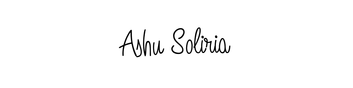 The best way (Angelique-Rose-font-FFP) to make a short signature is to pick only two or three words in your name. The name Ashu Soliria include a total of six letters. For converting this name. Ashu Soliria signature style 5 images and pictures png