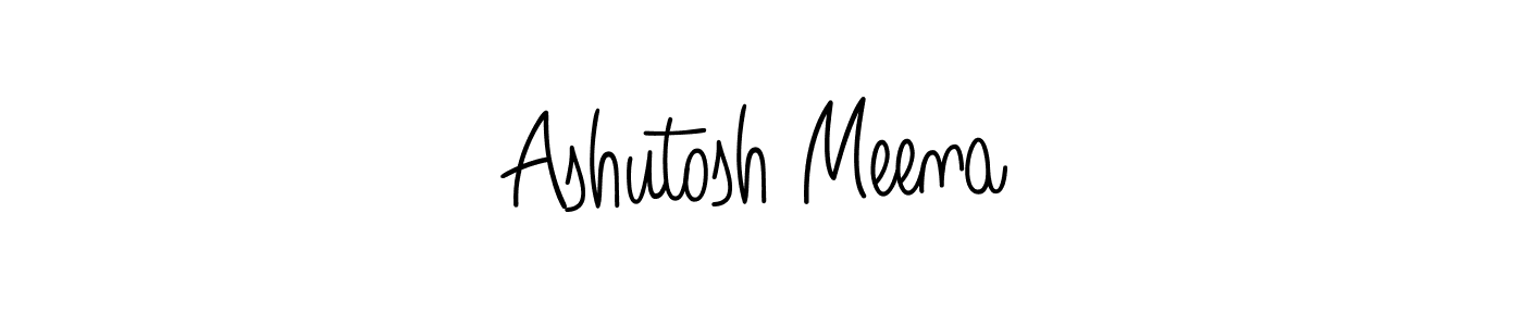 Use a signature maker to create a handwritten signature online. With this signature software, you can design (Angelique-Rose-font-FFP) your own signature for name Ashutosh Meena. Ashutosh Meena signature style 5 images and pictures png