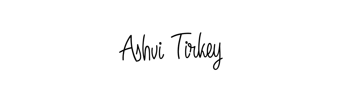 Ashvi Tirkey stylish signature style. Best Handwritten Sign (Angelique-Rose-font-FFP) for my name. Handwritten Signature Collection Ideas for my name Ashvi Tirkey. Ashvi Tirkey signature style 5 images and pictures png