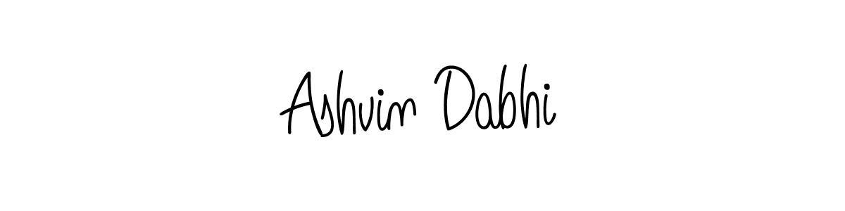 Make a beautiful signature design for name Ashvin Dabhi. With this signature (Angelique-Rose-font-FFP) style, you can create a handwritten signature for free. Ashvin Dabhi signature style 5 images and pictures png