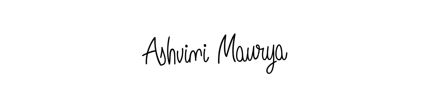 Use a signature maker to create a handwritten signature online. With this signature software, you can design (Angelique-Rose-font-FFP) your own signature for name Ashvini Maurya. Ashvini Maurya signature style 5 images and pictures png