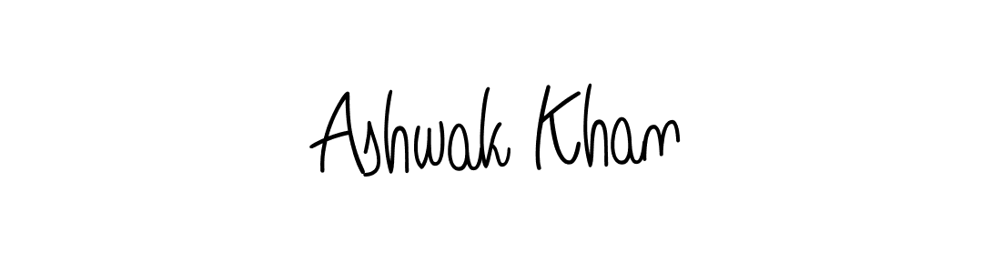 Create a beautiful signature design for name Ashwak Khan. With this signature (Angelique-Rose-font-FFP) fonts, you can make a handwritten signature for free. Ashwak Khan signature style 5 images and pictures png