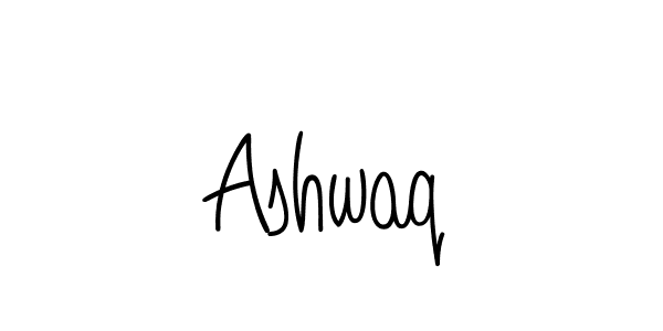 Make a beautiful signature design for name Ashwaq. With this signature (Angelique-Rose-font-FFP) style, you can create a handwritten signature for free. Ashwaq signature style 5 images and pictures png