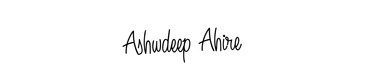 Ashwdeep Ahire stylish signature style. Best Handwritten Sign (Angelique-Rose-font-FFP) for my name. Handwritten Signature Collection Ideas for my name Ashwdeep Ahire. Ashwdeep Ahire signature style 5 images and pictures png