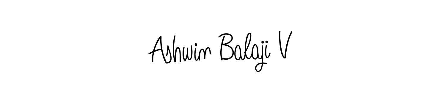 Ashwin Balaji V stylish signature style. Best Handwritten Sign (Angelique-Rose-font-FFP) for my name. Handwritten Signature Collection Ideas for my name Ashwin Balaji V. Ashwin Balaji V signature style 5 images and pictures png