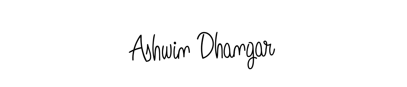 The best way (Angelique-Rose-font-FFP) to make a short signature is to pick only two or three words in your name. The name Ashwin Dhangar include a total of six letters. For converting this name. Ashwin Dhangar signature style 5 images and pictures png