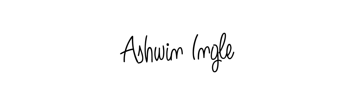 How to Draw Ashwin Ingle signature style? Angelique-Rose-font-FFP is a latest design signature styles for name Ashwin Ingle. Ashwin Ingle signature style 5 images and pictures png