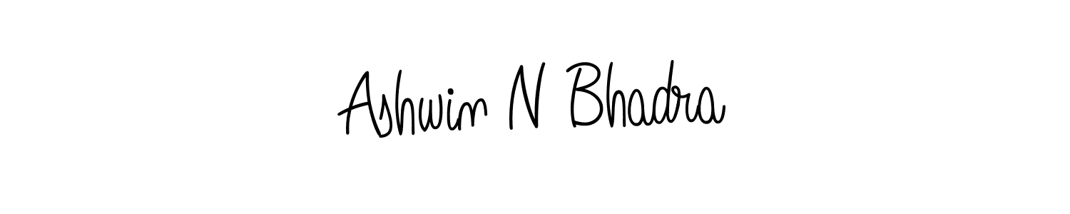 Create a beautiful signature design for name Ashwin N Bhadra. With this signature (Angelique-Rose-font-FFP) fonts, you can make a handwritten signature for free. Ashwin N Bhadra signature style 5 images and pictures png