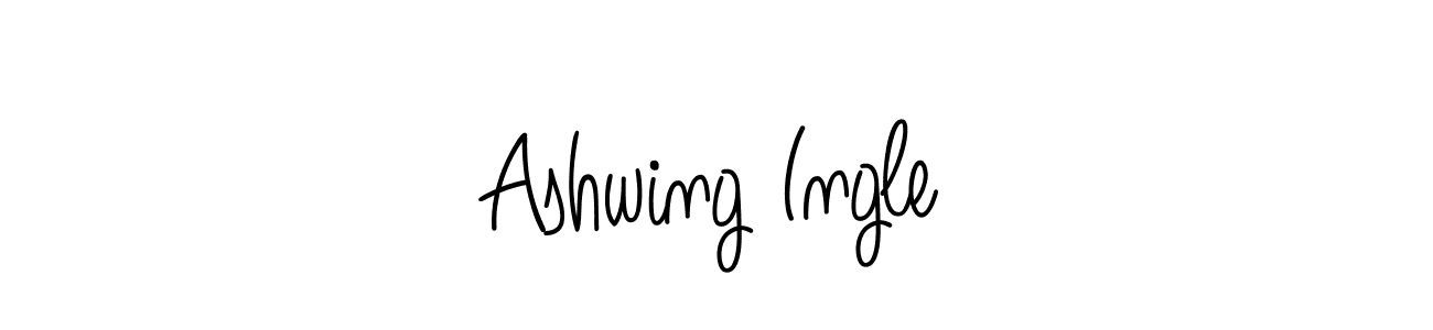 Use a signature maker to create a handwritten signature online. With this signature software, you can design (Angelique-Rose-font-FFP) your own signature for name Ashwing Ingle. Ashwing Ingle signature style 5 images and pictures png