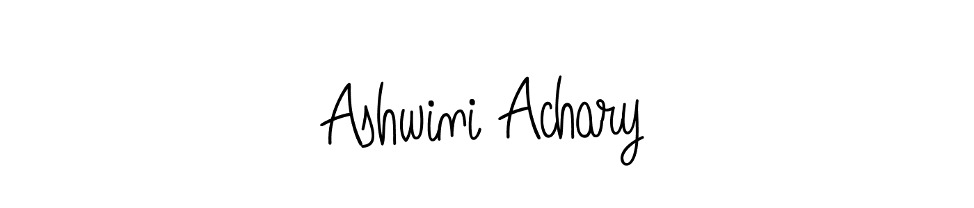 Create a beautiful signature design for name Ashwini Achary. With this signature (Angelique-Rose-font-FFP) fonts, you can make a handwritten signature for free. Ashwini Achary signature style 5 images and pictures png