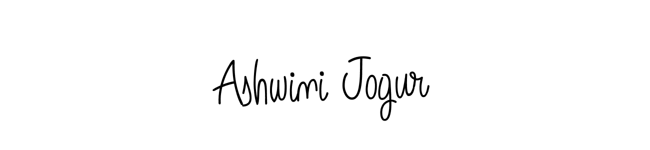 You should practise on your own different ways (Angelique-Rose-font-FFP) to write your name (Ashwini Jogur) in signature. don't let someone else do it for you. Ashwini Jogur signature style 5 images and pictures png