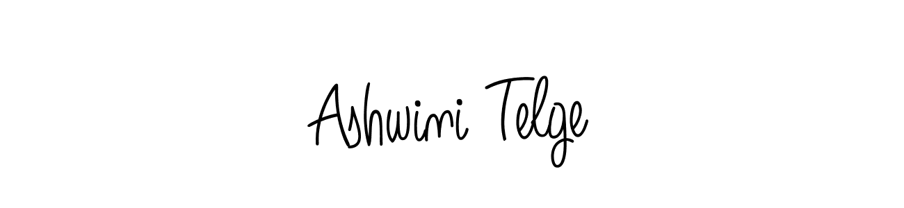 How to make Ashwini Telge name signature. Use Angelique-Rose-font-FFP style for creating short signs online. This is the latest handwritten sign. Ashwini Telge signature style 5 images and pictures png