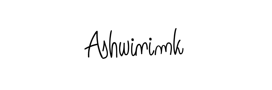 Design your own signature with our free online signature maker. With this signature software, you can create a handwritten (Angelique-Rose-font-FFP) signature for name Ashwinimk. Ashwinimk signature style 5 images and pictures png